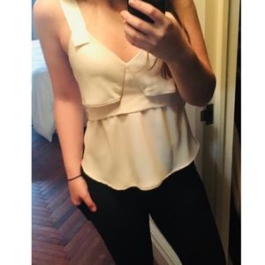 Zara Collection satin beige top.